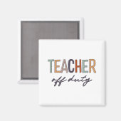 Uit dienst laatste schooldag magneet (Voorkant / Achterkant)