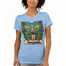 Uit dienst leraar in een studie T-shirt