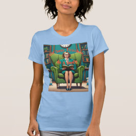 Uit dienst leraar in een studie T-shirt