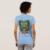 Uit dienst leraar in een studie T-shirt (Achterkant volledig)