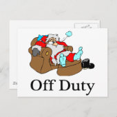 Uit dienst (slaapKerstman) Feestdagenkaart (Voorkant / Achterkant)