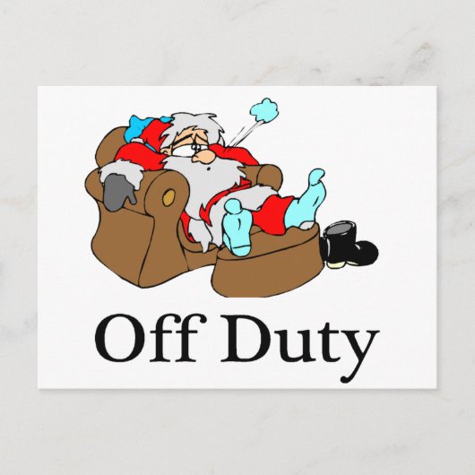 Uit dienst (slaapKerstman) Feestdagenkaart (Voorkant)