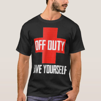 Uit dienst sparen je eigen grappige reddingswerker t-shirt