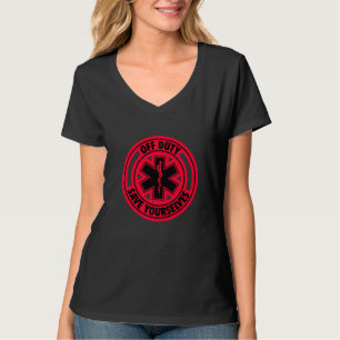 Uit dienst sparen Yonszelf Red Emt Nurse Paramedic T-shirt