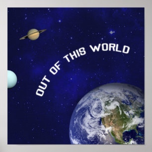 Uit dit Poster van de Wereld Ruimtewaarde (steen)