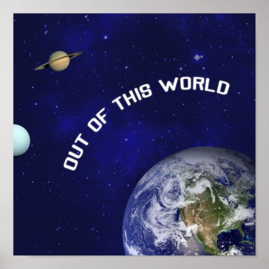 Uit dit Poster van de Wereld Ruimtewaarde (steen) (Voorkant)