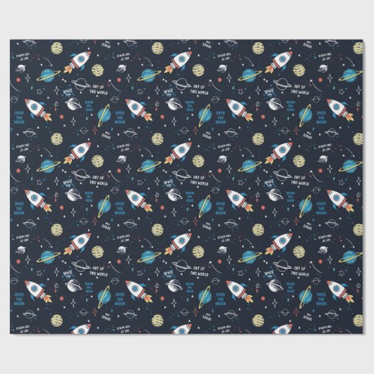 Uit dit World Space Pattern Cadeaupapier (Vlak)