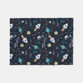 Uit dit World Space Pattern Fleece Deken (Voorkant (Horizontaal))