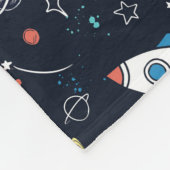 Uit dit World Space Pattern Fleece Deken (Hoek)