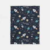 Uit dit World Space Pattern Fleece Deken (Voorkant)