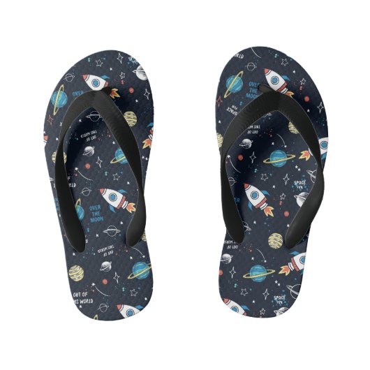 Uit dit World Space Pattern Kinder Teenslippers (Voetbed)