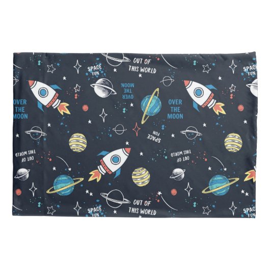 Uit dit World Space Pattern Kussensloop (Achterkant)