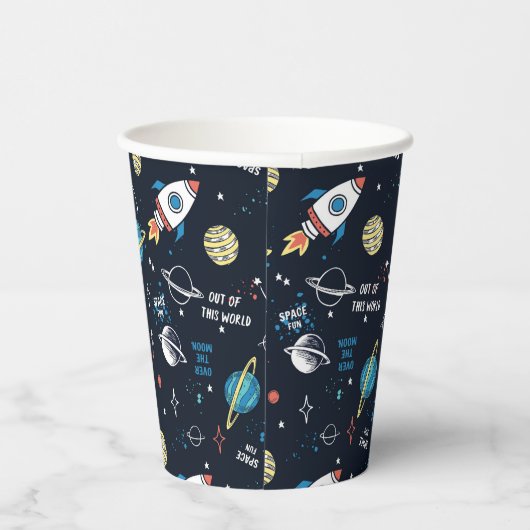Uit dit World Space Pattern Papieren Bekers (Rechts)