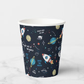 Uit dit World Space Pattern Papieren Bekers (Voorkant)