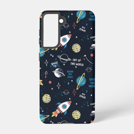 Uit dit World Space Pattern Samsung Galaxy Hoesje (Achterkant)