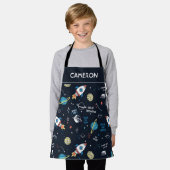 Uit dit World Space Pattern Schort (Gedragen)