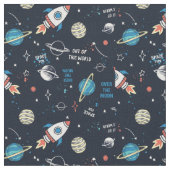 Uit dit World Space Pattern Stof (Close Up)