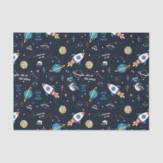 Uit dit World Space Pattern Tissuepapier (Voorkant)