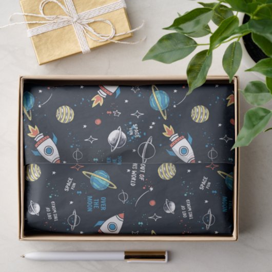Uit dit World Space Pattern Tissuepapier (Geschenk)