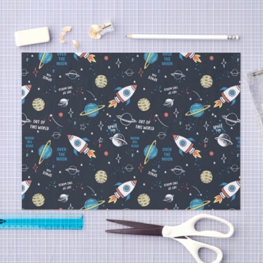 Uit dit World Space Pattern Tissuepapier (Craft)