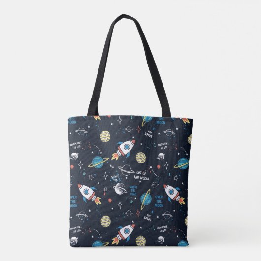 Uit dit World Space Pattern Tote Bag (Achterkant)