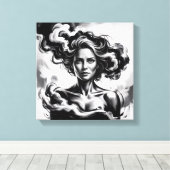 Uit duisternis, kracht canvas afdruk (Insitu (Houten vloer))