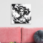Uit duisternis, kracht canvas afdruk (Insitu (Woonkamer))
