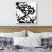 Uit duisternis, kracht canvas afdruk (Insitu (Slaapkamer))