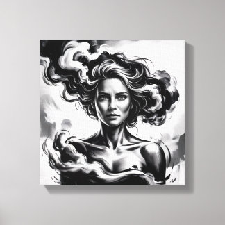 Uit duisternis, kracht canvas afdruk