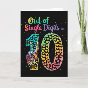 Uit Eén Cijfer Ben Ik 10 Tie Dye Verjaardag Voor G Kaart