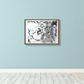 Uit een lege kamer vliegen... canvas afdruk (Insitu (Houten vloer))