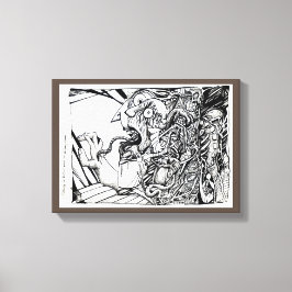 Uit een lege kamer vliegen... canvas afdruk