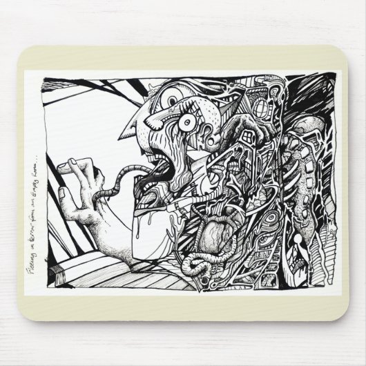 Uit een lege kamer vliegen... muismat (Voorkant)