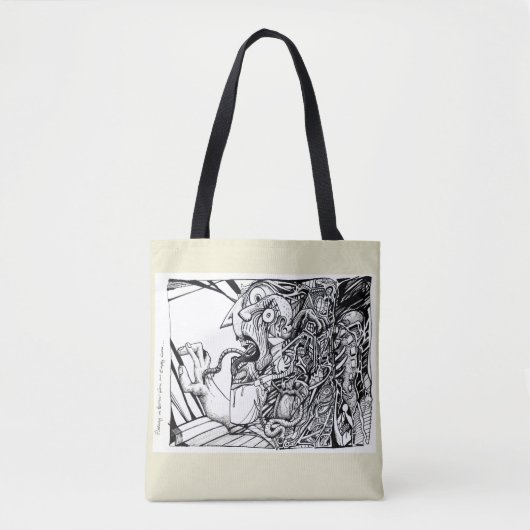 Uit een lege kamer vliegen... tote bag (Voorkant)