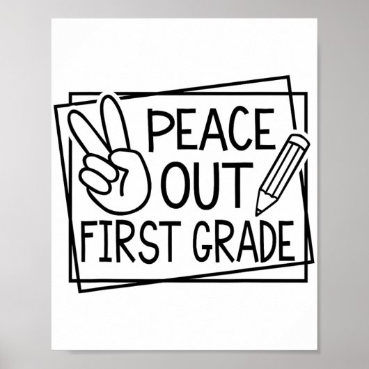 Uit eerste klas laatste dag van school zomervakant poster (Voorkant)