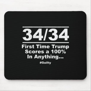 Uit eerste tijd scoort Trump 100% NY Trial Guilt Muismat