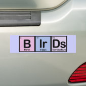 Uit elementen vervaardigde vogels bumpersticker (Op auto)