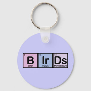 Uit elementen vervaardigde vogels sleutelhanger