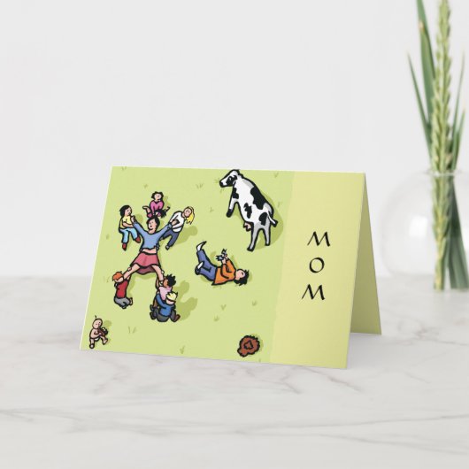 UIT ELKAAR GESCHEURDE MOEDERDAG-KAART BEDANKKAART (Voorkant)