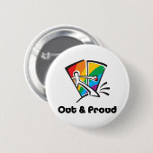 Uit en klaar ronde button 5,7 cm (Voorkant /achterkant)