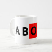 Uit en Over Koffiemok (Voorkant links)