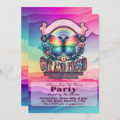 Uit en trots Gay Pride Party Kaart (Voorkant / Achterkant)