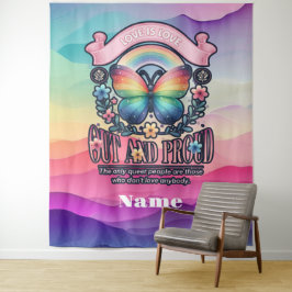 Uit en trots Gay Pride Party Wandkleed