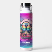 Uit en trots Gay Pride Party Waterfles (Voorkant)
