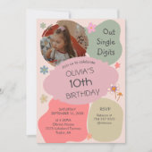 Uit enkele cijfers 10e verjaardag uitnodiging (Voorkant)