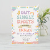 Uit enkele cijfers vrede verjaardag uitnodiging (Staand voorkant)