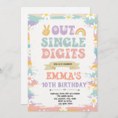 Uit enkele cijfers vrede verjaardag uitnodiging (Voorkant / Achterkant)