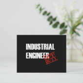 UIT-FUNCTIE INDUSTRIËLE ENGINEER DARK BRIEFKAART (Staand voorkant)