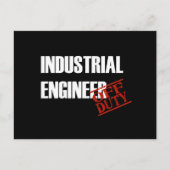 UIT-FUNCTIE INDUSTRIËLE ENGINEER DARK BRIEFKAART (Voorkant)