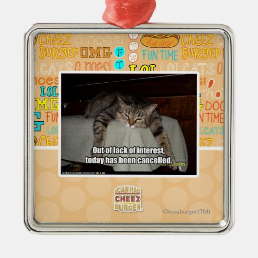 Uit gebrek aan belangstelling metalen ornament (Voorkant)